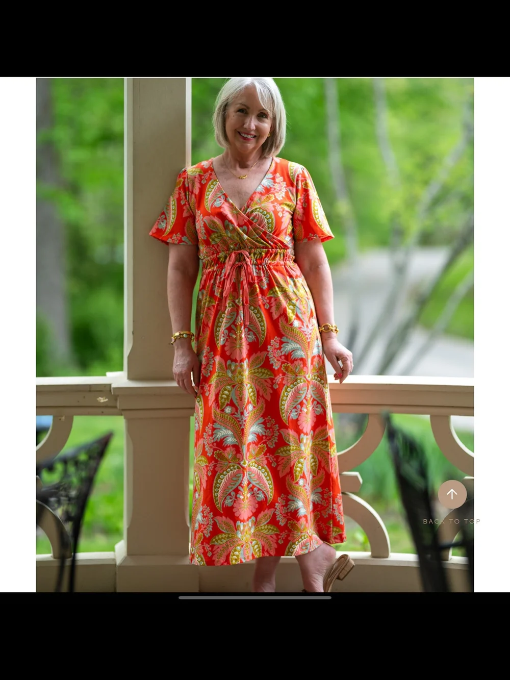 Spartina Lea Midi Dress Floral Garden Coastal Colorful Womens Large - Picture 4 of 12
